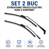 Set 2 STERGATOARE parbriz triciclu electric Kuba EKAMYONET