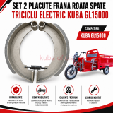SET 2 Placute Frana Roata SABOTI SPATE triciclu electric KUBA GL15000