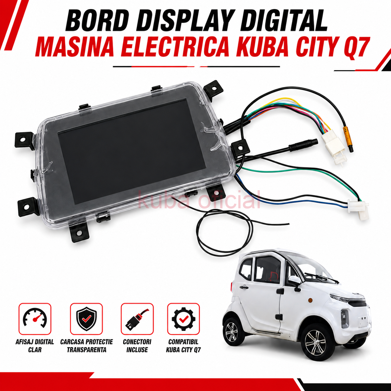 BORD digital cvadriciclu electric KUBA CITY Q7 KUBA CITY M5